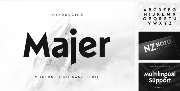 Majer - Modern logo sans serif