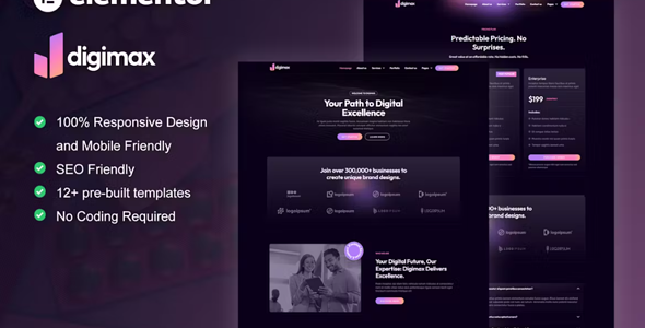 Digimax - Digital Marketing Agency Elementor Pro Template Kit