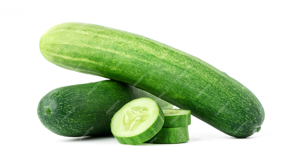 Salatalık - Raw cucumbers isolated on white surface